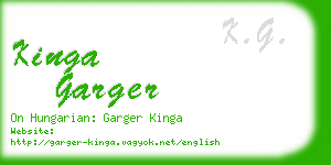 kinga garger business card